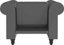 Sessel >Firenze< mit Verstellung, PU-Kunstleder grau - 111x83x87cm (BxHxT)