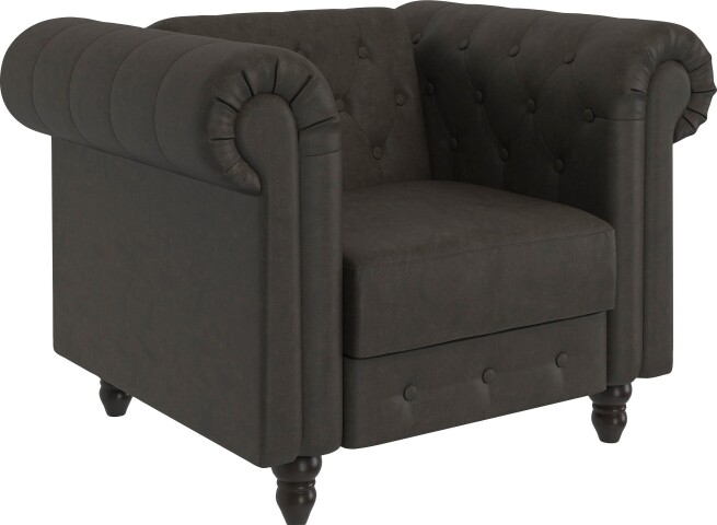 Sessel >Firenze< mit Verstellung, Mikrofaser grau - 111x83x87cm (BxHxT)