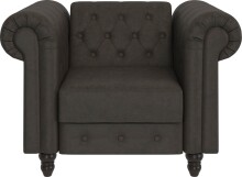 Sessel >Firenze< mit Verstellung, Mikrofaser grau - 111x83x87cm (BxHxT)