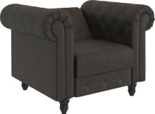 Sessel >Firenze< mit Verstellung, Mikrofaser grau - 111x83x87cm (BxHxT)