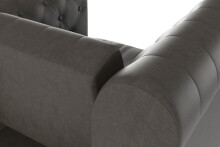 Sessel >Firenze< mit Verstellung, Mikrofaser grau - 111x83x87cm (BxHxT)