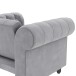 Sessel >Firenze< mit Verstellung, Samt hellgrau - 111x83x87cm (BxHxT)