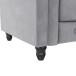 Sessel >Firenze< mit Verstellung, Samt hellgrau - 111x83x87cm (BxHxT)