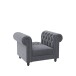 Sessel >Firenze< mit Verstellung, Samt anthrazit - 111x83x87cm (BxHxT)