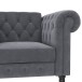 Sessel >Firenze< mit Verstellung, Samt anthrazit - 111x83x87cm (BxHxT)