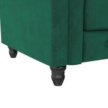 Sessel >Firenze< mit Verstellung, Samt dunkelgrün - 111x83x87cm (BxHxT)