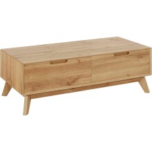 Couchtisch >Essen<mit 2 Schubladen in Eiche Dekor - 110x37x50cm (BxHxT)