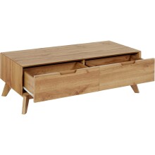 Couchtisch >Essen<mit 2 Schubladen in Eiche Dekor - 110x37x50cm (BxHxT)