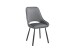 Esszimmerstuhl >Eindhoven< (2er-Set) in Hellgrau, Samt/Metall - 55x91x63 (BxHxT)
