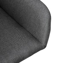 Armlehnstuhl >Bristol< (2er-Set) in Anthrazit, Stoff/Metall - 58x80x61cm (BxHxT)