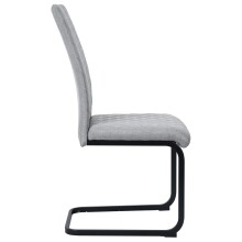 Freischwinger >Valencia< (2er-Set) in Grau, Stoff - 45x97x61cm (BxHxT)