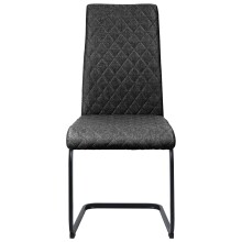 Freischwinger >Valencia< (2er-Set) in Grau, Stoff - 45x97x61cm (BxHxT)