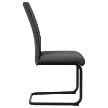 Freischwinger >Valencia< (2er-Set) in Grau, Stoff - 45x97x61cm (BxHxT)