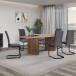 Freischwinger >Valencia< (2er-Set) in Grau, Stoff - 45x97x61cm (BxHxT)