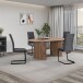 Freischwinger >Valencia< (2er-Set) in Grau, Stoff - 45x97x61cm (BxHxT)