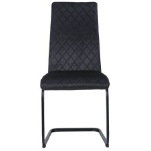 Freischwinger >Valencia< (2er-Set) in Schwarz, Stoff - 45x97x61cm (BxHxT)