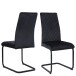 Freischwinger >Valencia< (2er-Set) in Schwarz, Stoff - 45x97x61cm (BxHxT)