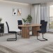 Freischwinger >Valencia< (2er-Set) in Schwarz, Stoff - 45x97x61cm (BxHxT)