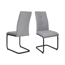 Freischwinger >Chicago< (2er-Set) in Grau, Stoff - 45x97x61cm (BxHxT)