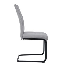 Freischwinger >Chicago< (2er-Set) in Grau, Stoff - 45x97x61cm (BxHxT)
