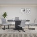 Freischwinger >Chicago< (2er-Set) in Grau, Stoff - 45x97x61cm (BxHxT)