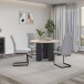 Freischwinger >Chicago< (2er-Set) in Grau, Stoff - 45x97x61cm (BxHxT)
