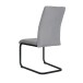 Freischwinger >Chicago< (2er-Set) in Grau, Stoff - 45x97x61cm (BxHxT)