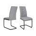 Freischwinger >Chicago< (2er-Set) in Grau, Stoff - 45x97x61cm (BxHxT)