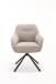 Armlehnstuhl >Calgary< (4er-Set) Drehfunktio, Federkern, Chenille creme - 61x88x64 (BxHxT)