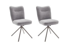 Esszimmerstuhl >Marilla< (2er-Set) drehbar, in grau - 61x91x64 (BxHxT)