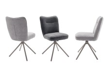 Esszimmerstuhl  >Marilla< (2er-Set) drehbar, in anthrazit - 61x91x64 (BxHxT)