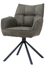 Armlehnstuhl >Bonanza< (4er-Set) Drehfunktion, Federkern, in olive - 62x89x62 (BxHxT)