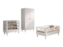 Babymöbel-Set >Buche massiv< (3-teilig) in...