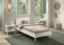Jugendzimmer-Set >Buche massiv< (2-teilig) in weiß lackiert