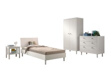Jugendzimmer-Set >Buche massiv< (4-teilig) in...