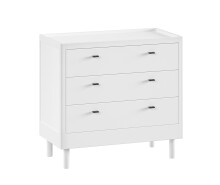 Jugendzimmer-Set >Buche massiv< (4-teilig) in weiß lackiert - 100x190x55 (BxHxT)