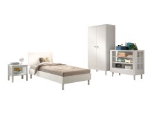 Jugendzimmer-Set >Buche massiv< (4-teilig) in...