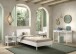 Jugendzimmer-Set >Buche massiv< (3-teilig) in weiß lackiert - 100x190x55 (BxHxT)
