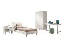 Jugendzimmer-Set >Buche massiv< (4-teilig) in...