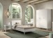 Jugendzimmer-Set >Buche massiv< (3-teilig) in weiß lackiert - 146x190x55 (BxHxT)