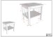 Jugendzimmer-Set >Buche massiv< (3-teilig) in weiß lackiert - 146x190x55 (BxHxT)