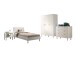 Jugendzimmer-Set >Buche massiv< (4-teilig) in weiß lackiert - 146x190x55 (BxHxT)