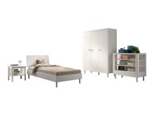 Jugendzimmer-Set >Buche massiv< (4-teilig) in...