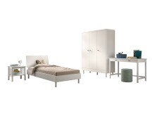 Jugendzimmer-Set >Buche massiv< (4-teilig) in...