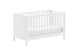 Babybett >Eva< in Weiß, Kiefer massiv und MDF - 145x85x74,2cm (BxHxT)