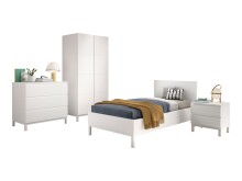 Jugendzimmer-Set >Eva< (4-teilig) in Weiß -...
