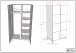 Jugendzimmer-Set >Eva< (4-teilig) in Weiß - 98,5x196,2x57,8 (BxHxT)