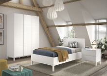Jugendzimmer-Set >Eva< (3-teilig) in Weiß - 148,8x196,2x57,8 (BxHxT)