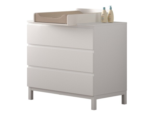 Wickelkommode >Eva< (2-teilig) in Weiß - 98,5x89,4x57 (BxHxT)