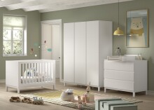 Babymöbel-Set >Eva< (4-teilig) in Weiß - 148,8x196,2x57,8 (BxHxT)